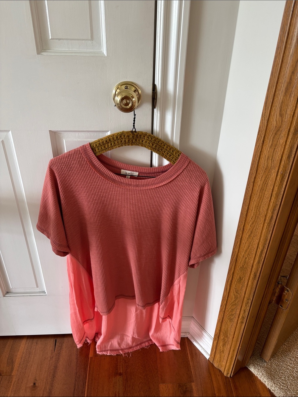 Two-Tone Pink Layered Top